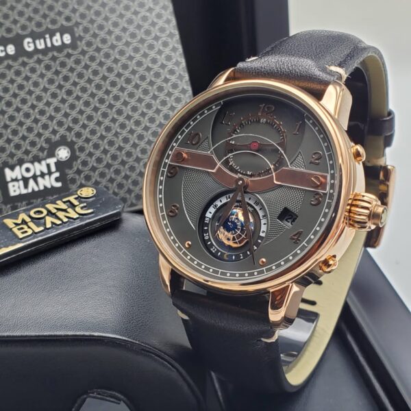 Mont Blanc Automatic Movement Leather Men's Watch