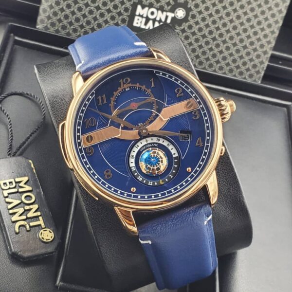 Mont Blanc Automatic Movement Leather Men's Watch