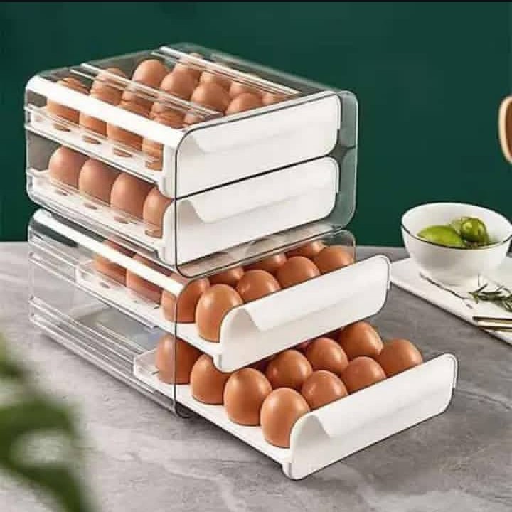 2 Layers Drawable Egg Rack