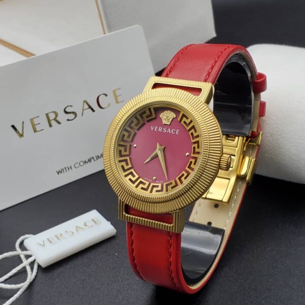 Versace Quartz Movement Leather Female Watch