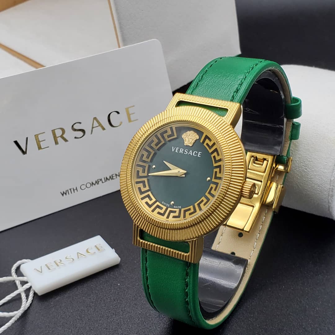 Versace Quartz Movement Leather Female Watch
