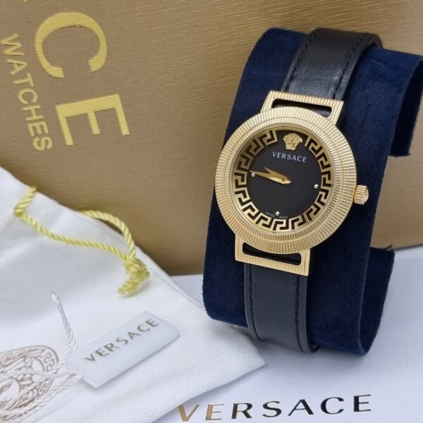 Versace Quartz Movement Leather Female Watch