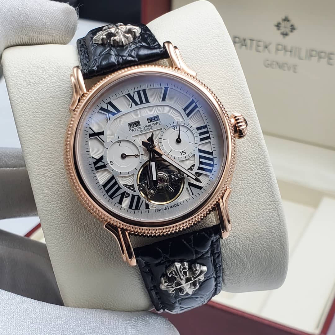 Patek Philippe Tourbillon Leather Men's Watch