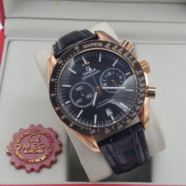 Omega Speed master Chronometer Leather Men's Watch