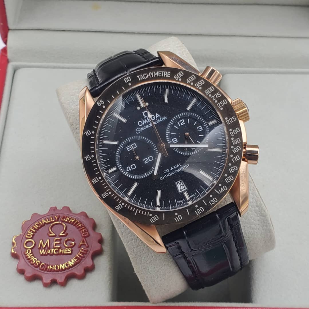 Omega Speed master Chronometer Leather Men’s Watch