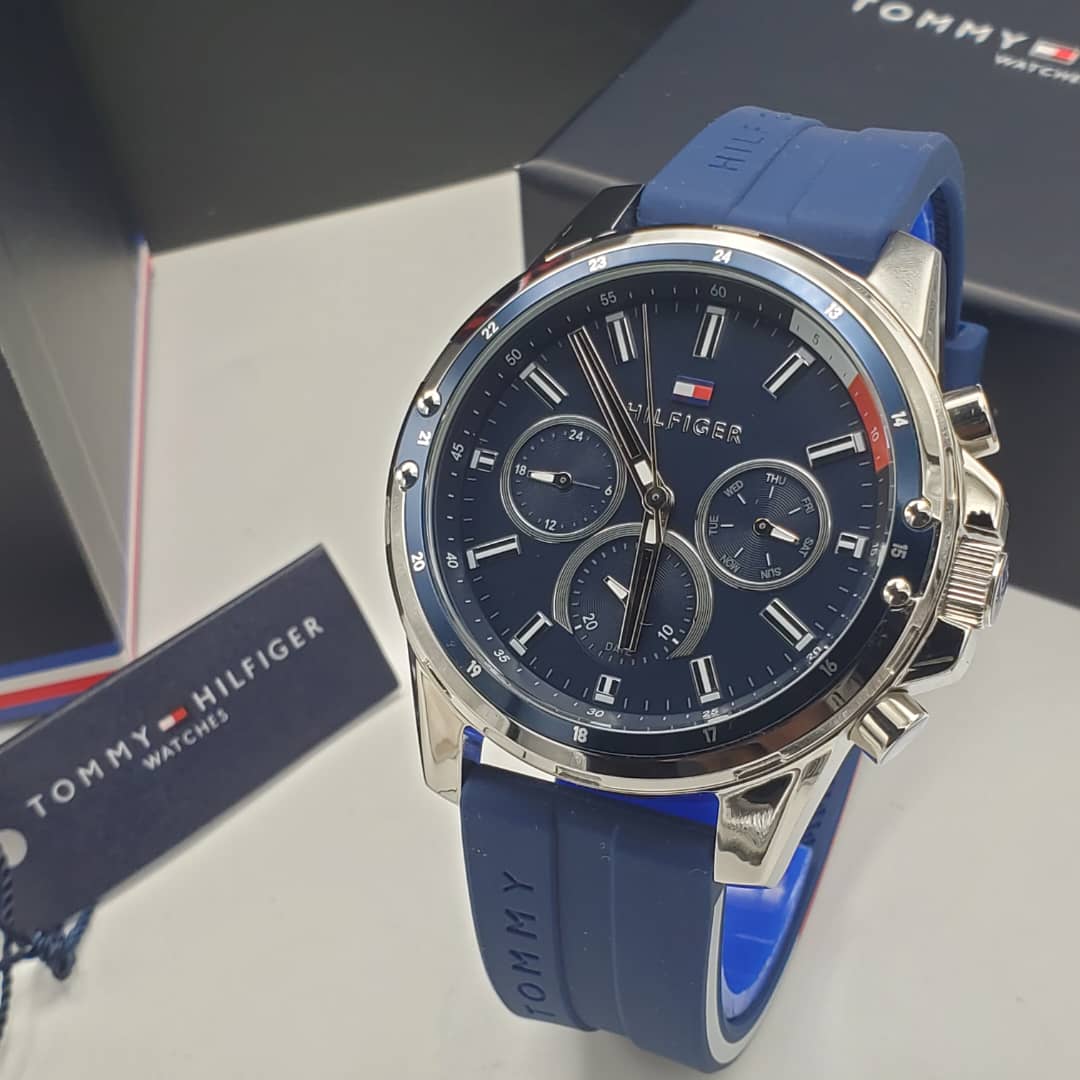 Tommy Hilfiger Sport Blue Dial Silicone Men's Watch