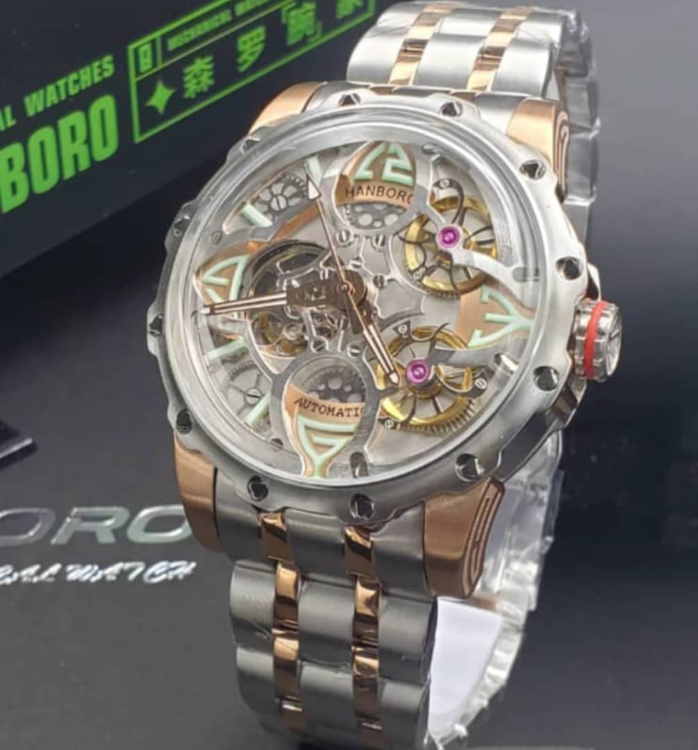 Hanboro Automatic Movement Stainless Steel Men’s Watch